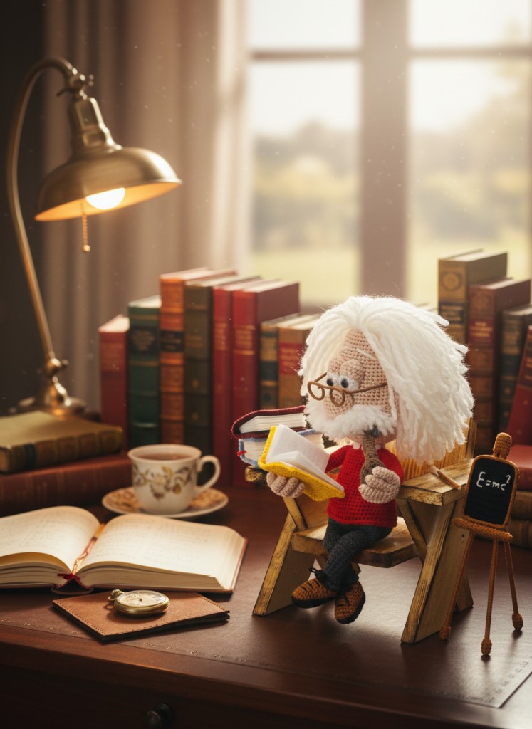 Albert Einstein science gift doll