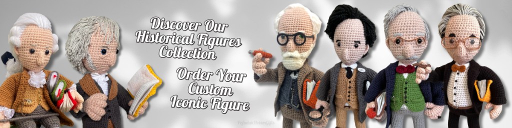 Discover Our Historical Figures Collection - Handcrafted crochet dolls of philosophers and scientists
